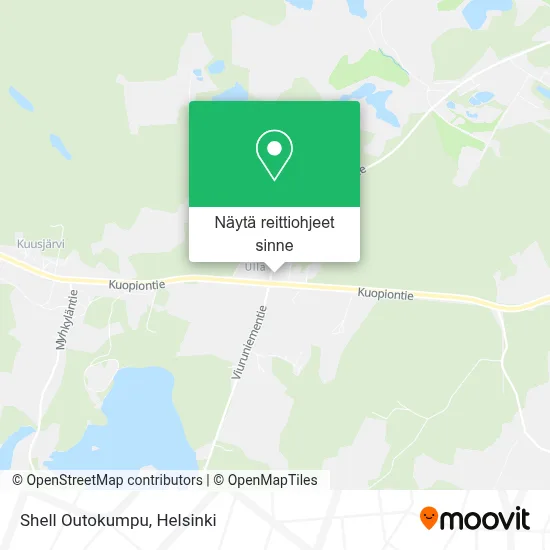 Shell Outokumpu kartta