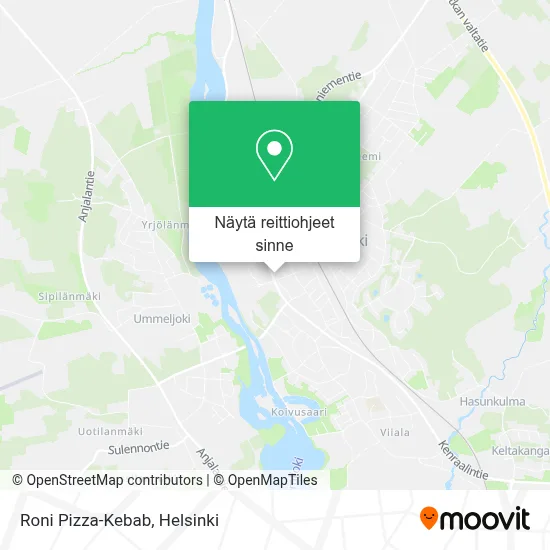 Roni Pizza-Kebab kartta