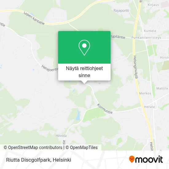 Riutta Discgolfpark kartta