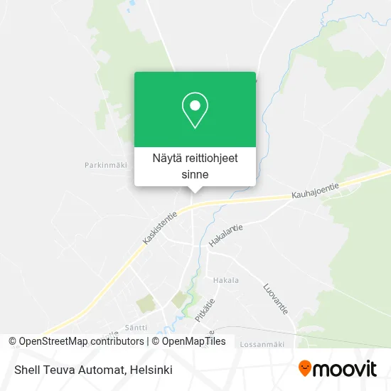 Shell Teuva Automat kartta