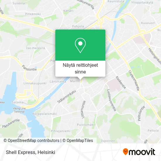 Shell Express kartta