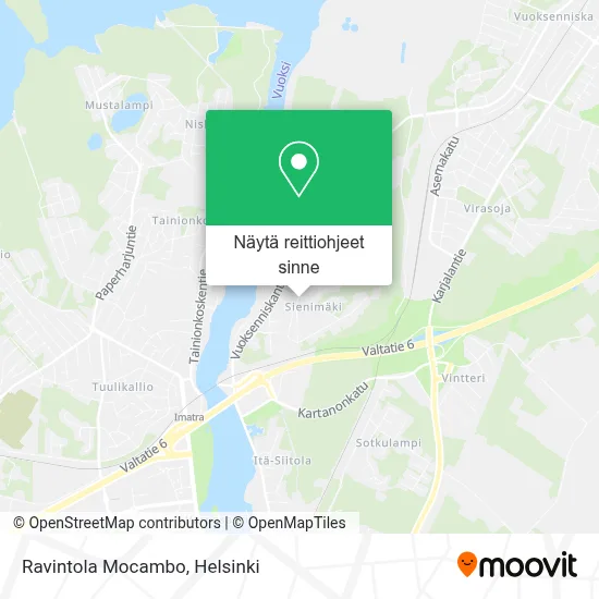Ravintola Mocambo kartta