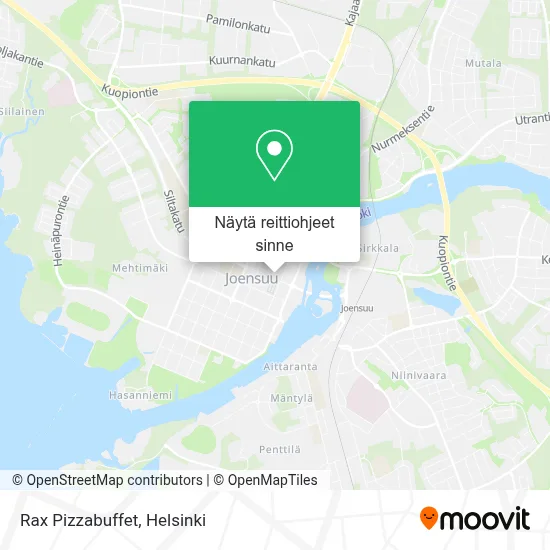 Rax Pizzabuffet kartta