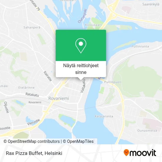 Rax Pizza Buffet kartta