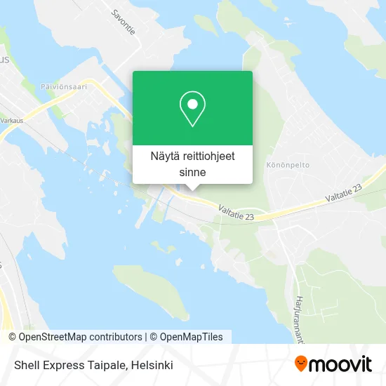 Shell Express Taipale kartta