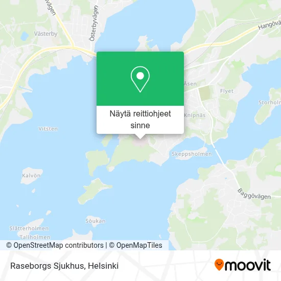 Raseborgs Sjukhus kartta