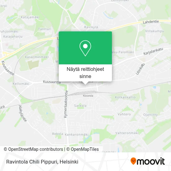 Ravintola Chili Pippuri kartta