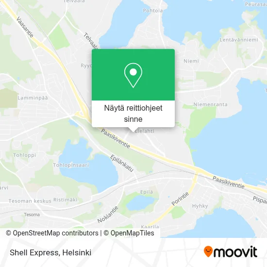 Shell Express kartta