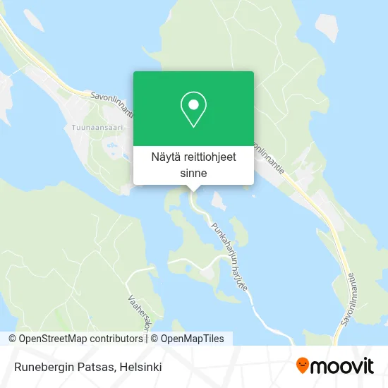 Runebergin Patsas kartta