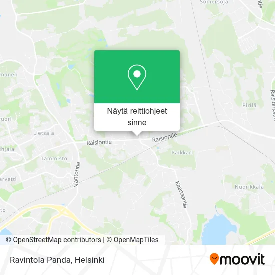 Ravintola Panda kartta