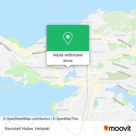 Ravinteli Huber kartta