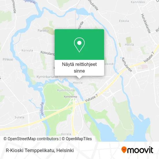 R-Kioski Temppelikatu kartta