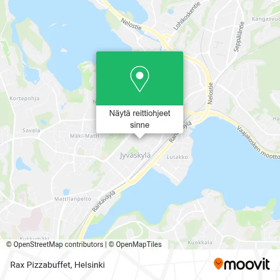 Rax Pizzabuffet kartta
