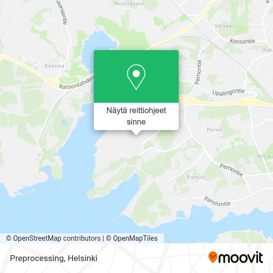 Preprocessing kartta