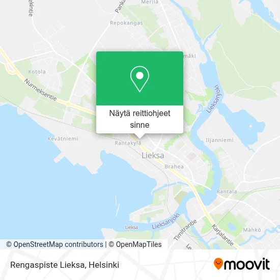 Rengaspiste Lieksa kartta