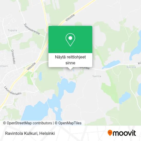 Ravintola Kulkuri kartta