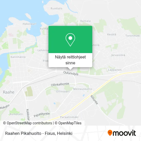 Raahen Pikahuolto - Fixus kartta