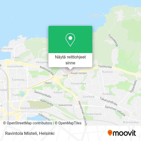 Ravintola Misteli kartta