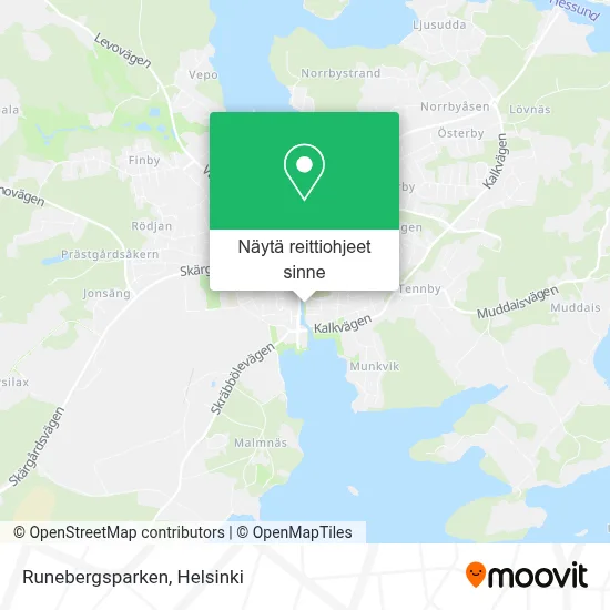 Runebergsparken kartta