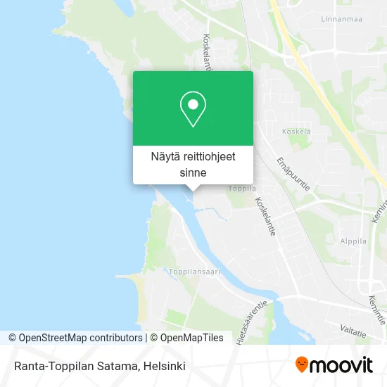 Ranta-Toppilan Satama kartta