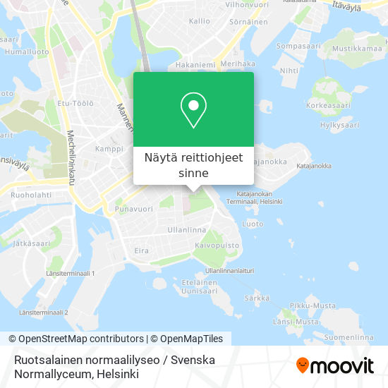 Ruotsalainen normaalilyseo / Svenska Normallyceum kartta