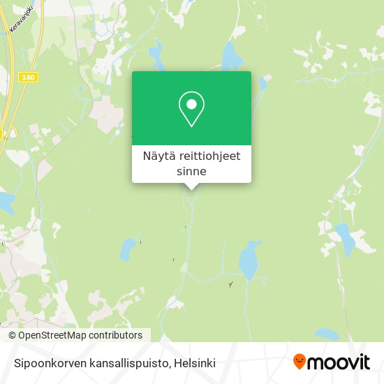 Sipoonkorven kansallispuisto kartta