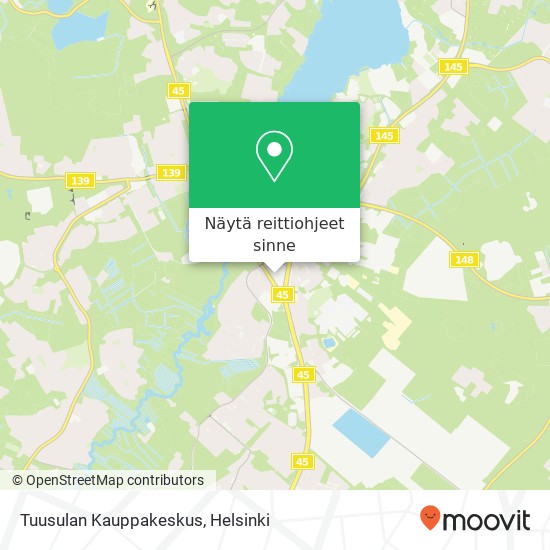 Tuusulan Kauppakeskus kartta