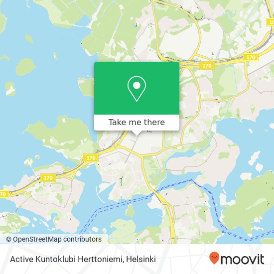 Active Kuntoklubi Herttoniemi kartta