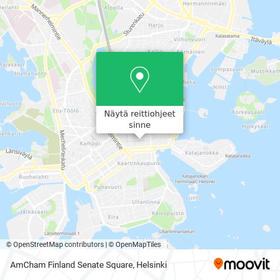 AmCham Finland Senate Square kartta