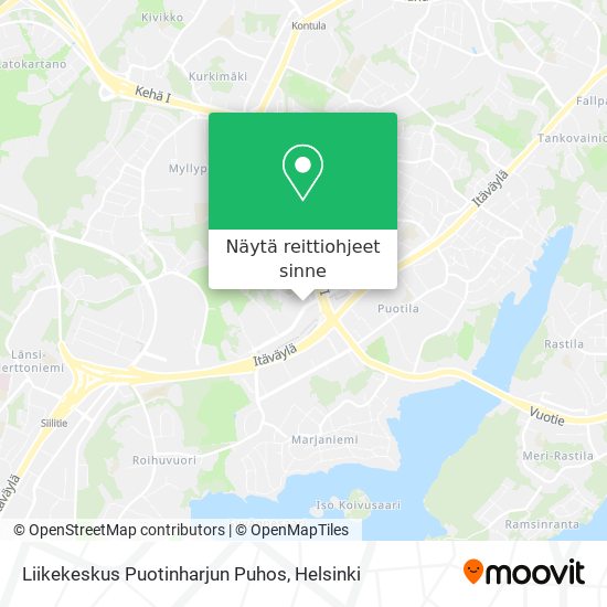 Liikekeskus Puotinharjun Puhos kartta