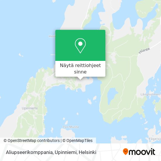 Aliupseerikomppania, Upinniemi kartta
