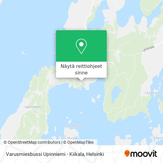 Varusmiesbussi Upinniemi - Kiikala kartta