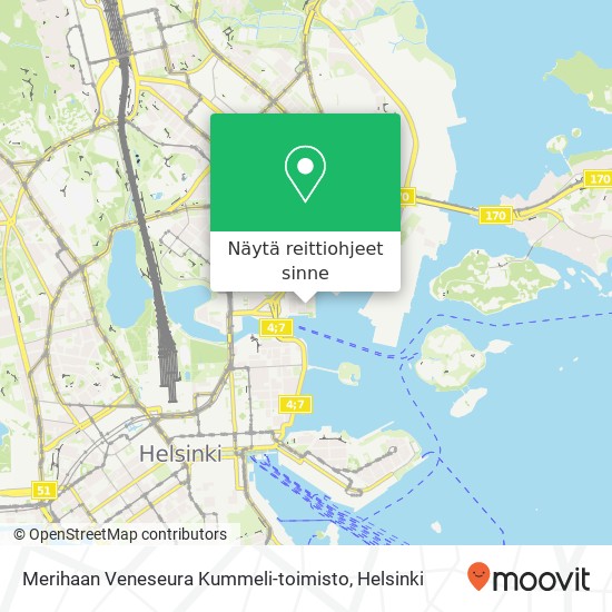 Merihaan Veneseura Kummeli-toimisto kartta