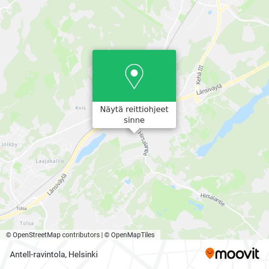 Antell-ravintola kartta