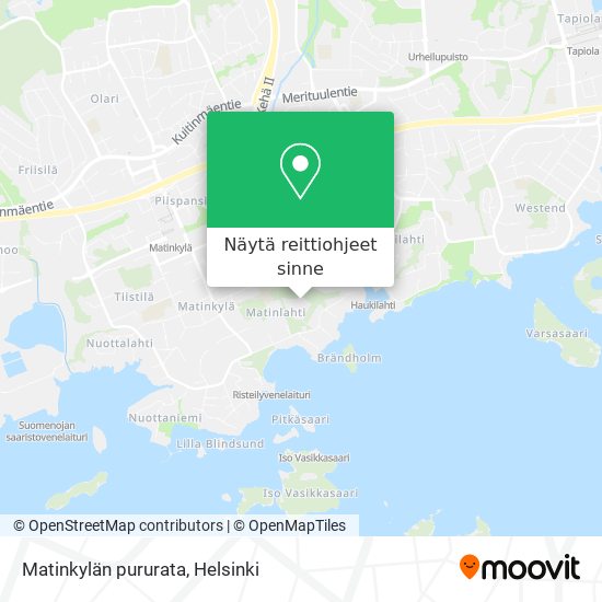 Matinkylän pururata kartta