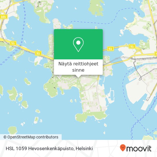 HSL 1059 Hevosenkenkäpuisto kartta