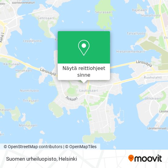 Suomen urheiluopisto kartta