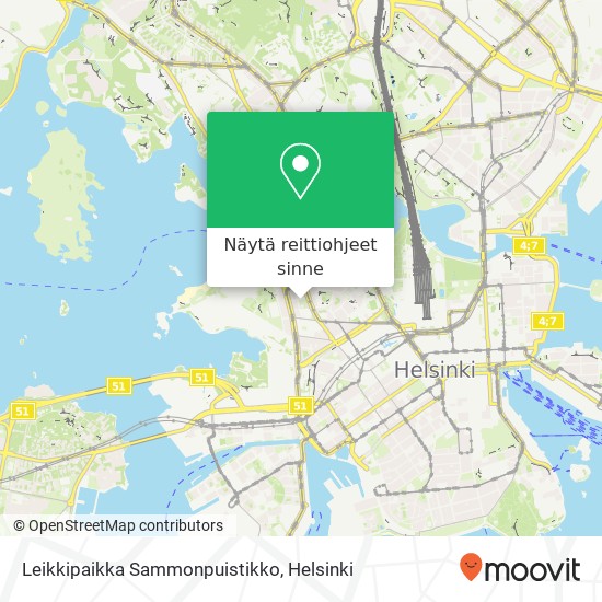 Leikkipaikka Sammonpuistikko kartta