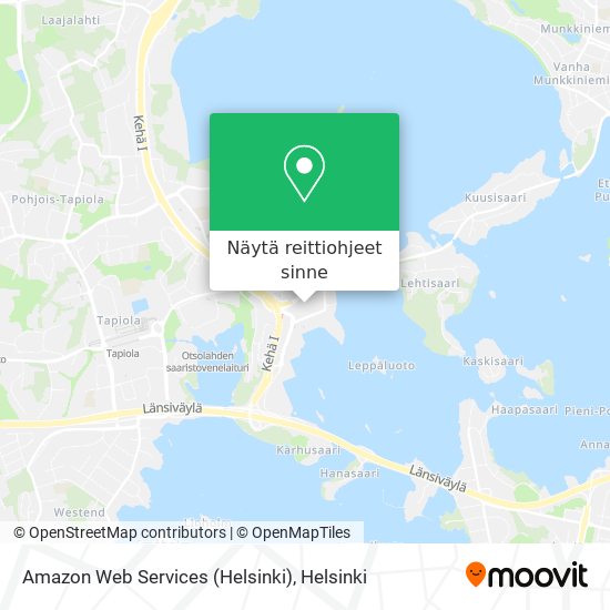 Amazon Web Services (Helsinki) kartta