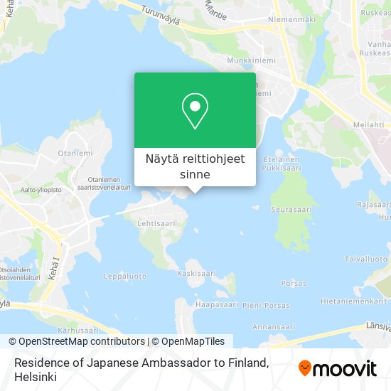 Residence of Japanese Ambassador to Finland kartta