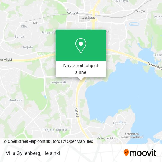 Kuinka päästä kohteeseen Villa Gyllenberg paikassa Espoo kulkuvälineellä  Bussi, Juna tai Metro?