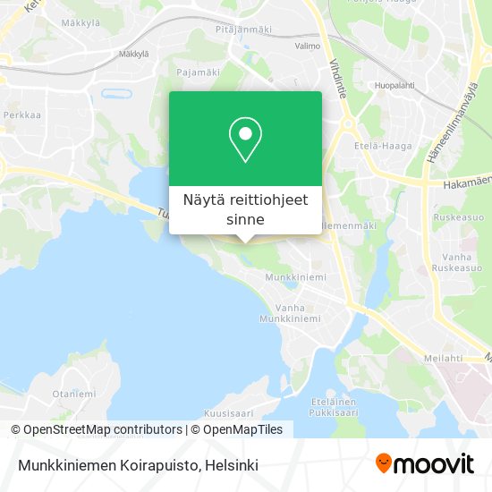 Munkkiniemen Koirapuisto kartta