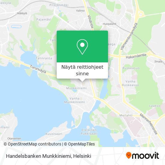Handelsbanken Munkkiniemi kartta
