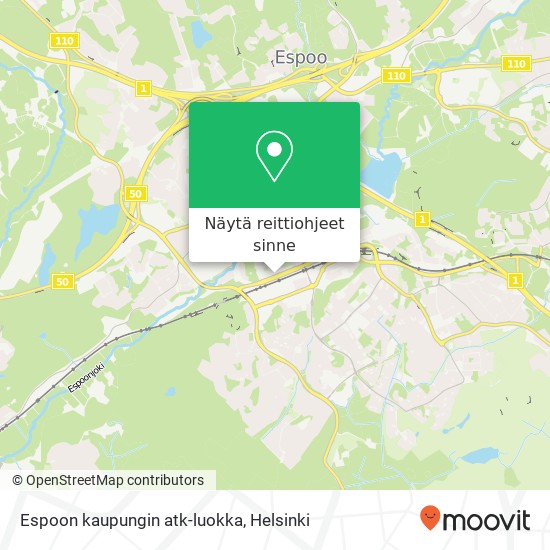 Espoon kaupungin atk-luokka kartta