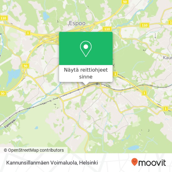 Kannunsillanmäen Voimaluola kartta