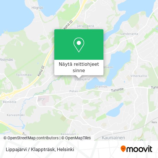 Lippajärvi / Klappträsk kartta