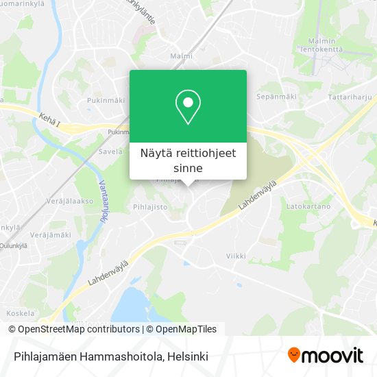 Pihlajamäen Hammashoitola kartta