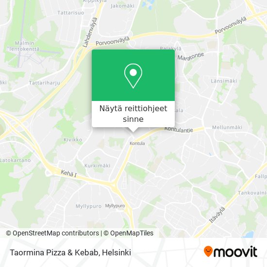 Taormina Pizza & Kebab kartta