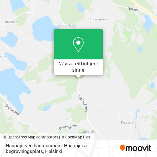 Haapajärven hautausmaa - Haapajärvi begravningsplats kartta