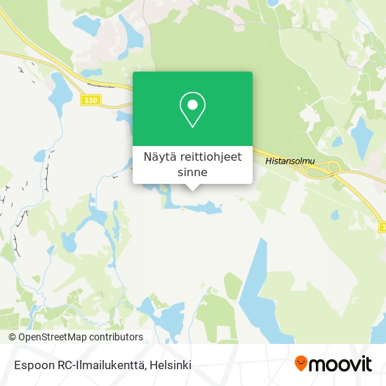 Espoon RC-Ilmailukenttä kartta